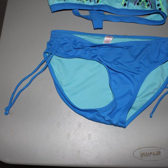 Blue 2 Pcs Justice Bikini Swimsuit Size 16 - Picture 3 of 10
